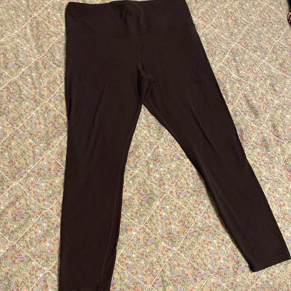 Athleta Black Elation Lasercut Tight/Leggings